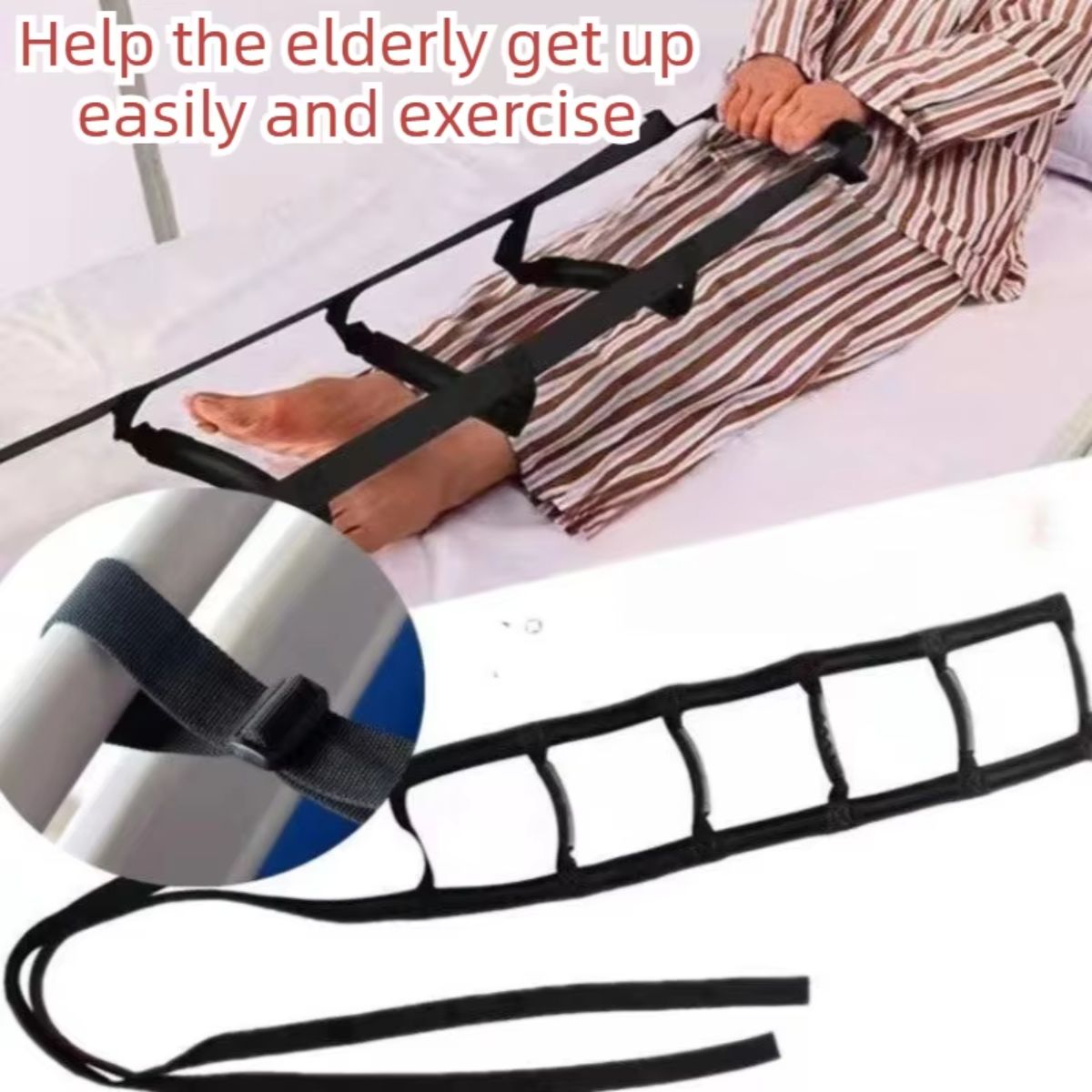Adjustable Elderly Bed Assist Pull-Up Strap